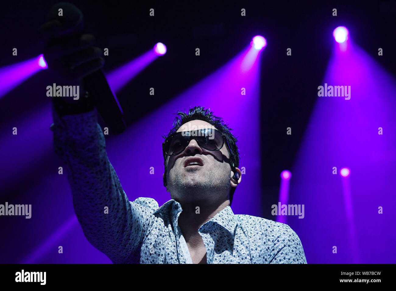 Rio de Janeiro, 15 febbraio 2019. Il cantante Jeff Gutt della band Stone Temple Pilots, durante la mostra al Km de Vantagens Hall nella città di Rio de Janei Foto Stock