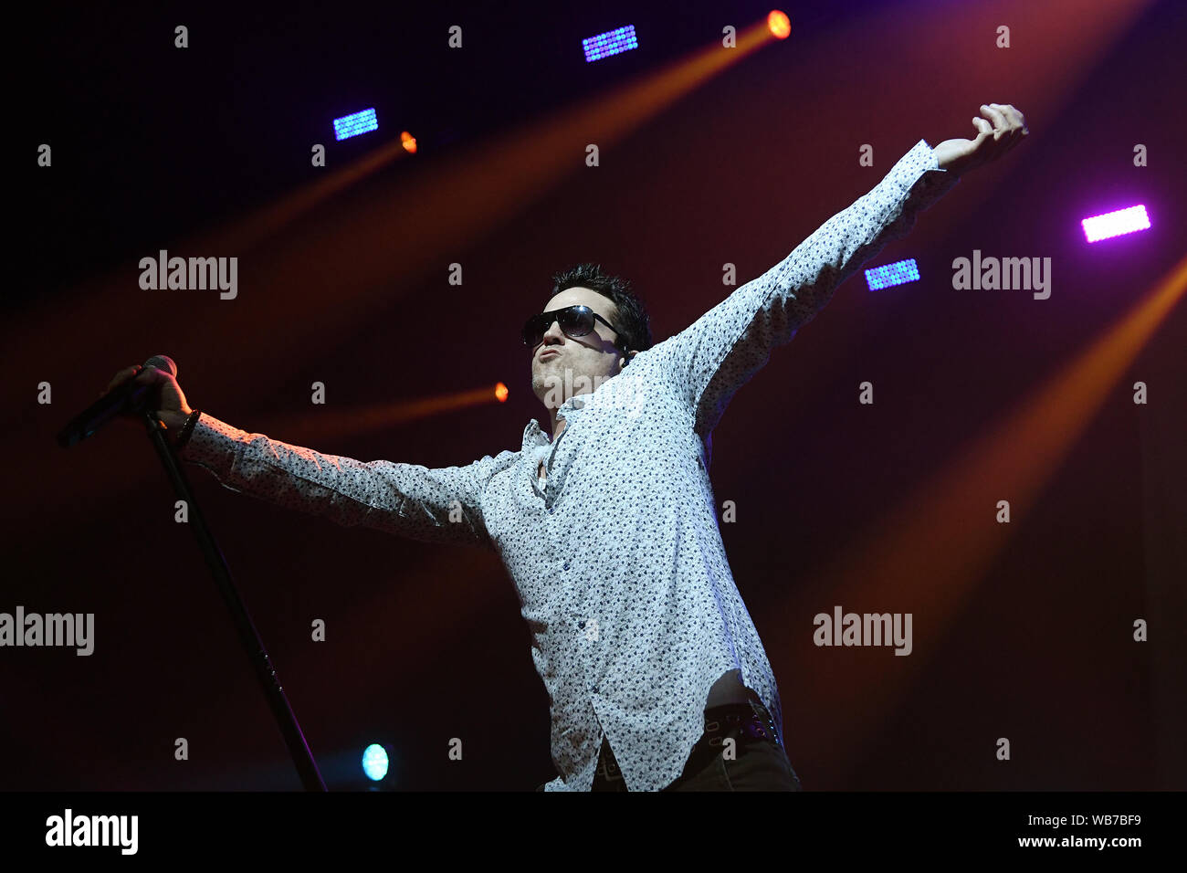 Rio de Janeiro, 15 febbraio 2019. Il cantante Jeff Gutt della band Stone Temple Pilots, durante la mostra al Km de Vantagens Hall nella città di Rio de Janei Foto Stock