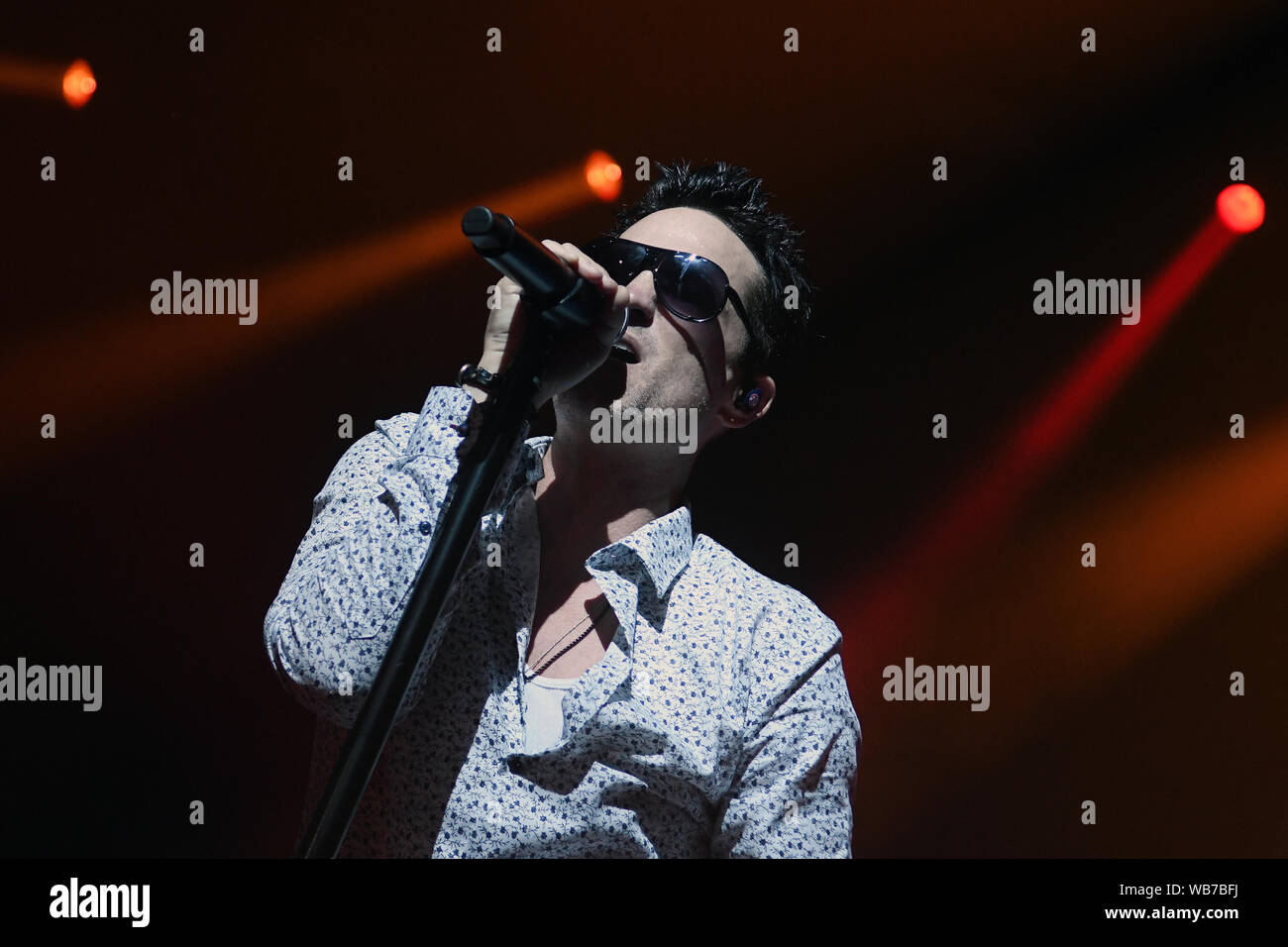 Rio de Janeiro, 15 febbraio 2019. Il cantante Jeff Gutt della band Stone Temple Pilots, durante la mostra al Km de Vantagens Hall nella città di Rio de Janei Foto Stock