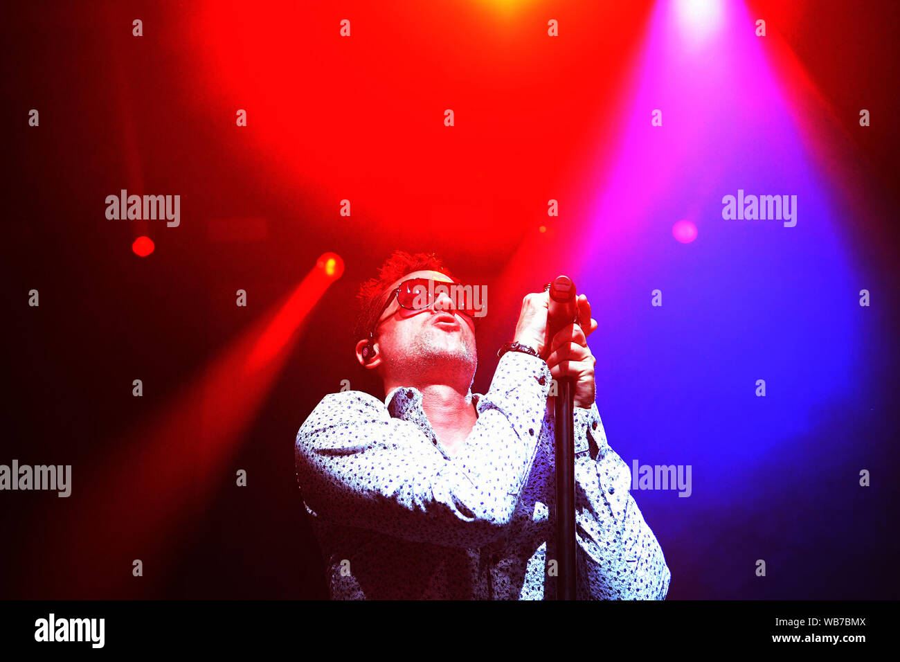 Rio de Janeiro, 15 febbraio 2019. Il cantante Jeff Gutt della band Stone Temple Pilots, durante la mostra al Km de Vantagens Hall nella città di Rio de Janei Foto Stock