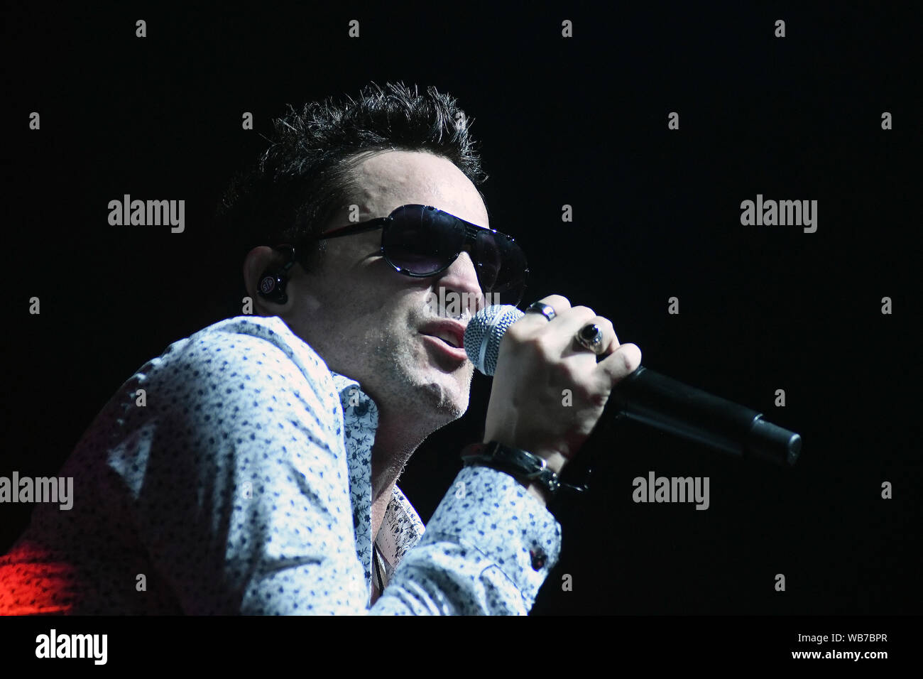 Rio de Janeiro, 15 febbraio 2019. Il cantante Jeff Gutt della band Stone Temple Pilots, durante la mostra al Km de Vantagens Hall nella città di Rio de Janei Foto Stock