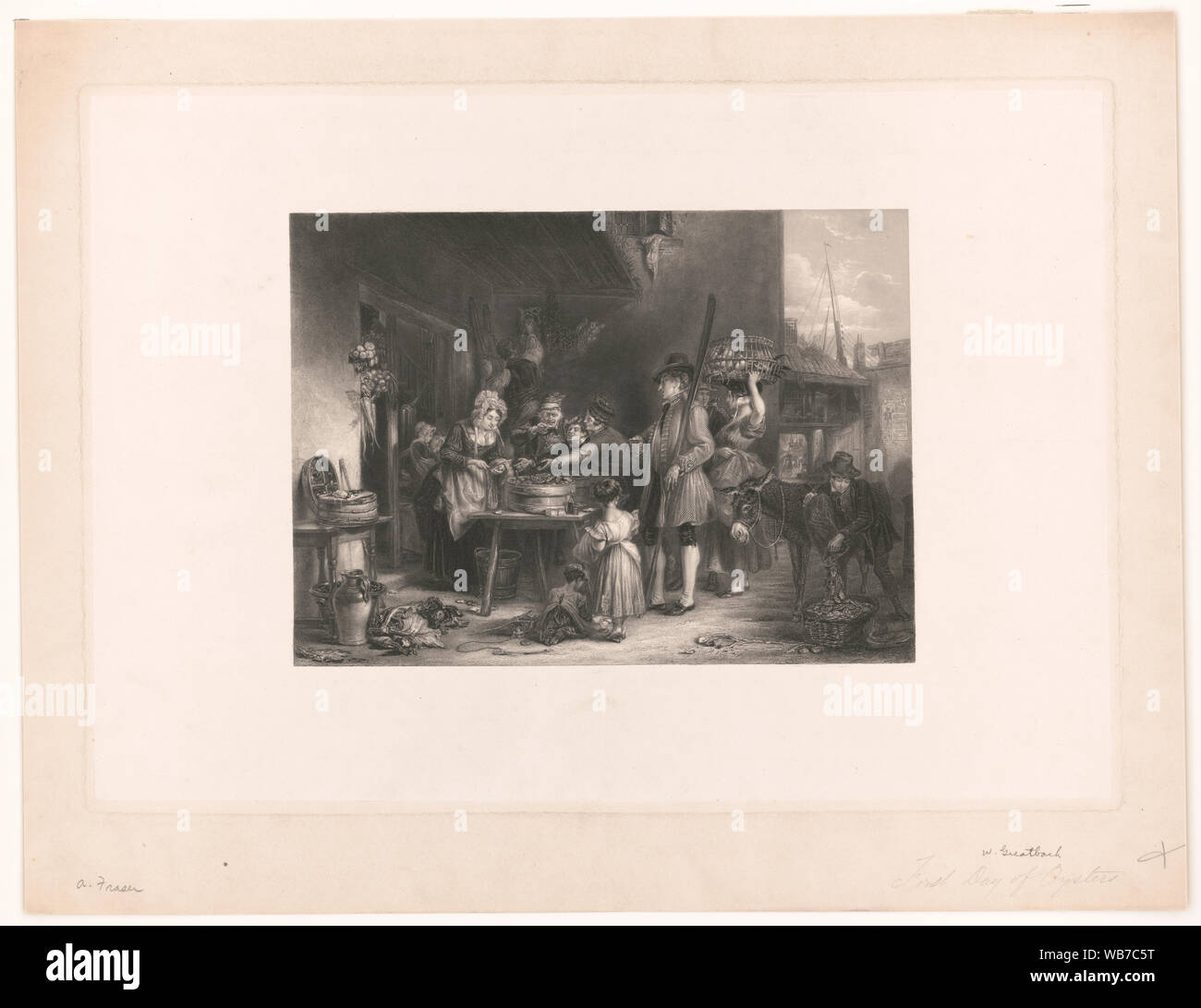 Primo giorno di ostriche Foto Stock