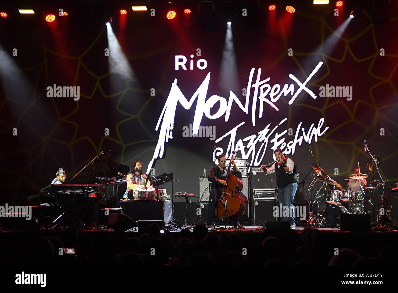 Rio de Janeiro, Brasile, 7 giugno 2019. Il bassista Stanley Clarke durante il concerto della sua band Stanley Clarke Band presso il Rio Jazz Festival di Montreux a P Foto Stock