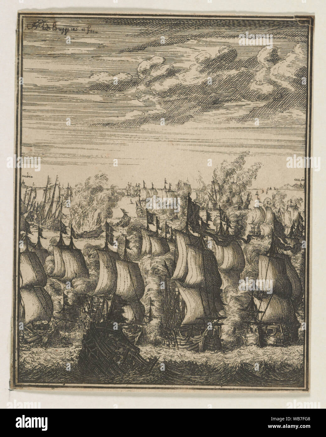 Flotta di navi a vela in inglese Chanel tra Dover e Calais Foto Stock