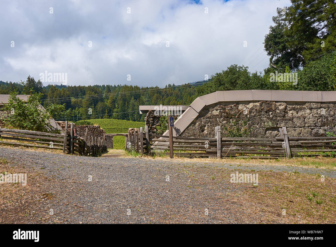 Il ranch e punto di riferimento storico a Jack London State Historic Park in Glen Ellen California. Foto Stock