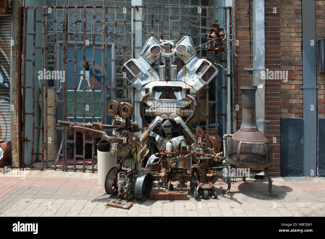 Arte popolare in Deep Ellum, un quartiere composta in gran parte da arti e luoghi di intrattenimento vicino al centro in antico Oriente Dallas, Texas Foto Stock