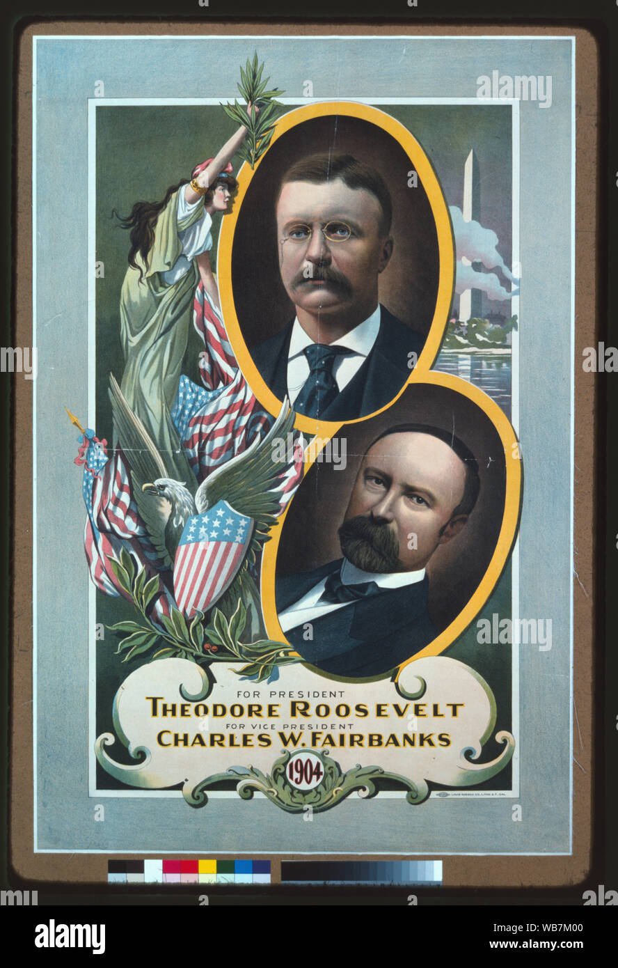 Per il Presidente, Theodore Roosevelt, per il Vice Presidente, Charles W. Fairbanks Abstract/medio: 1 stampa (poster) : colore ; 101 x 66 cm. Foto Stock