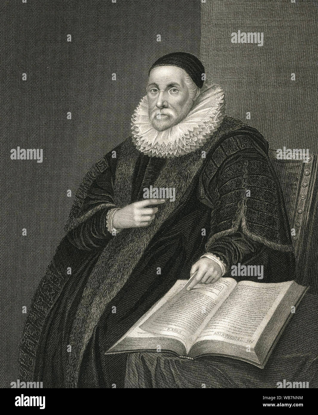 WILLIAM CAMDEN (1551-1623) antiquario inglese,historian e map maker Foto Stock