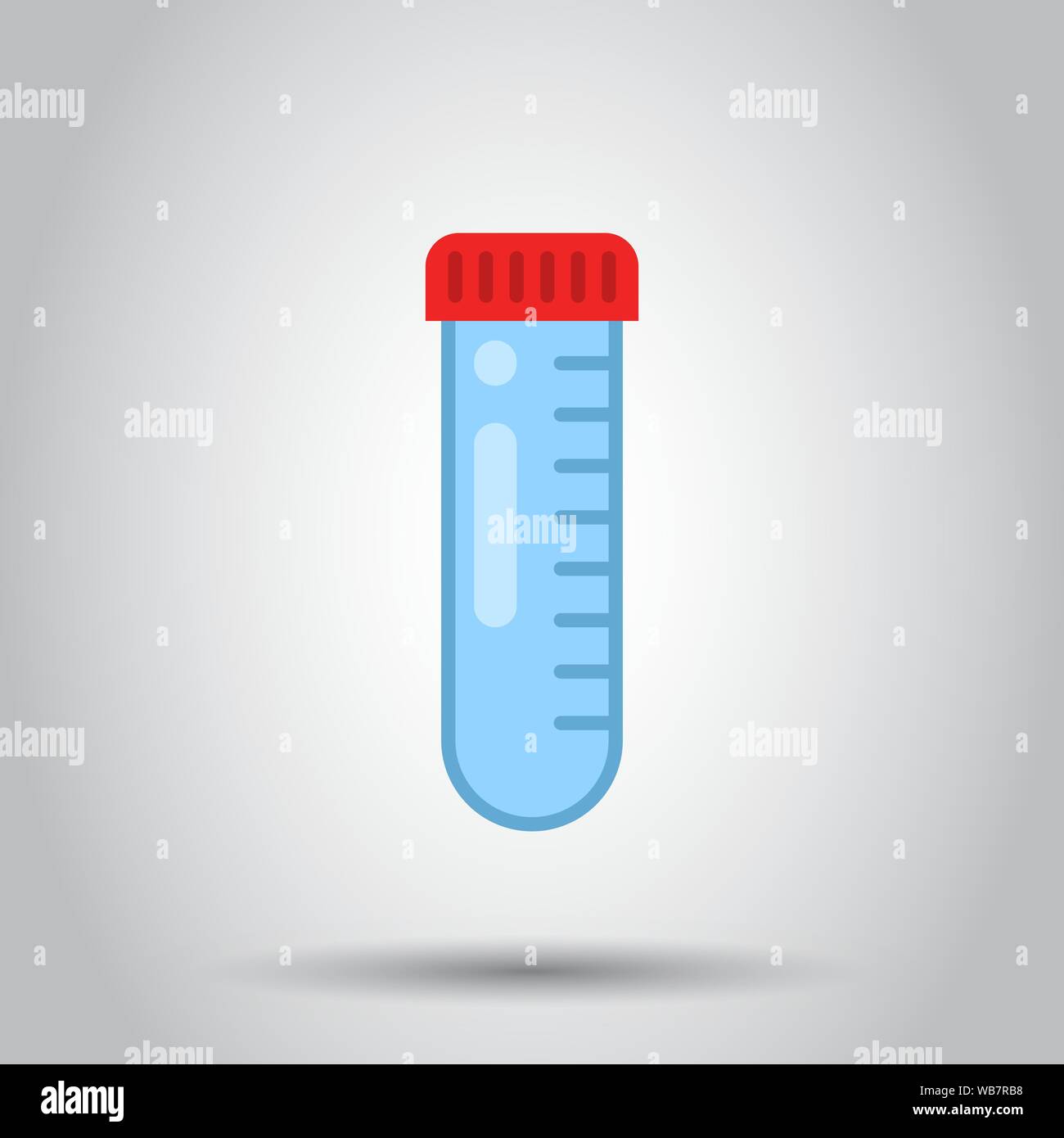 Bicchieri di chimica segno icona in stile appartamento. Pallone provetta illustrazione vettoriale su sfondo isolato. Alchimia concetto aziendale. Illustrazione Vettoriale