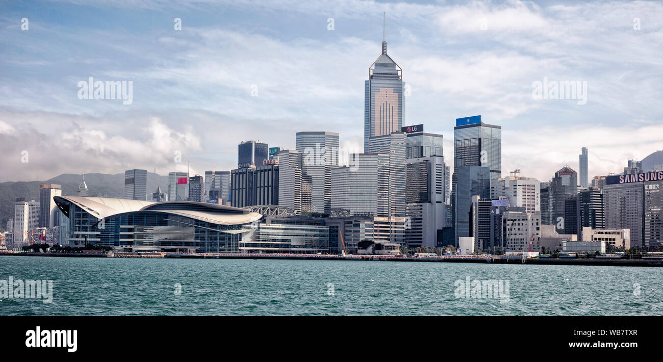 Skyline di Hong Kong. Hong Kong, Cina. Foto Stock
