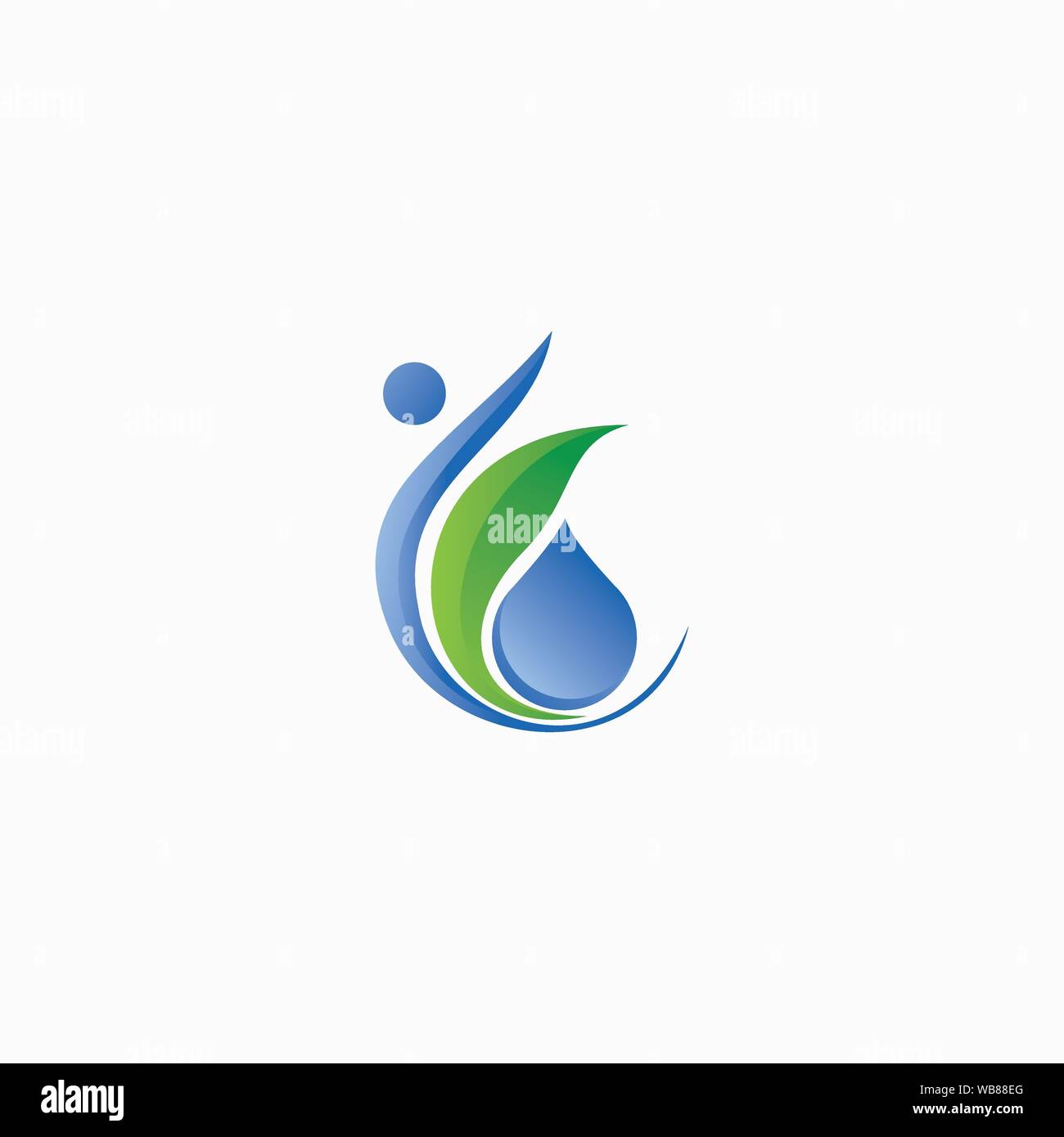 Logo medicina.Green montare della salute Illustrazione Vettoriale