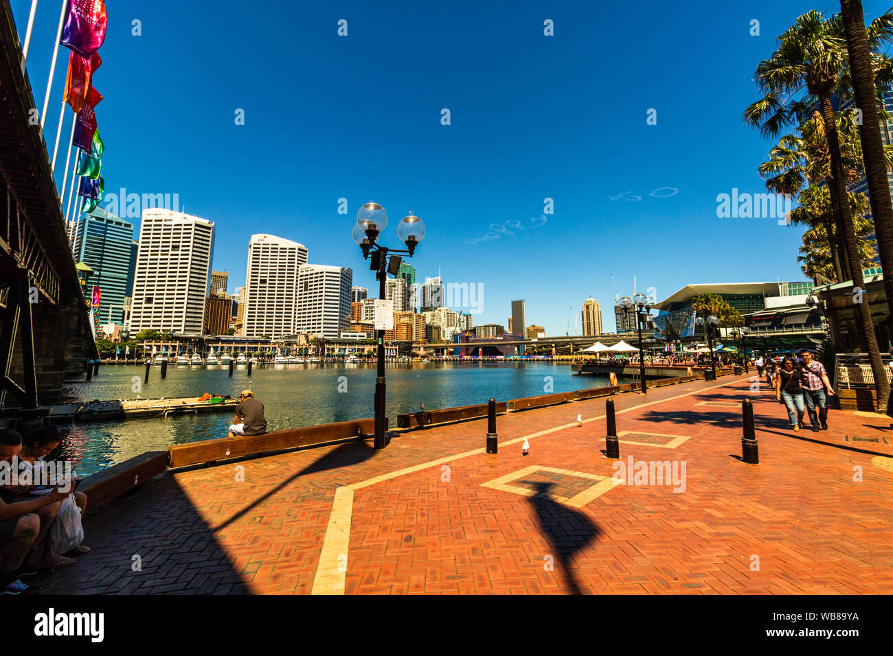 Sydney, Australia - 2019. Darling Harbour, una delle principali attrazioni della città di Sydney. Foto Stock