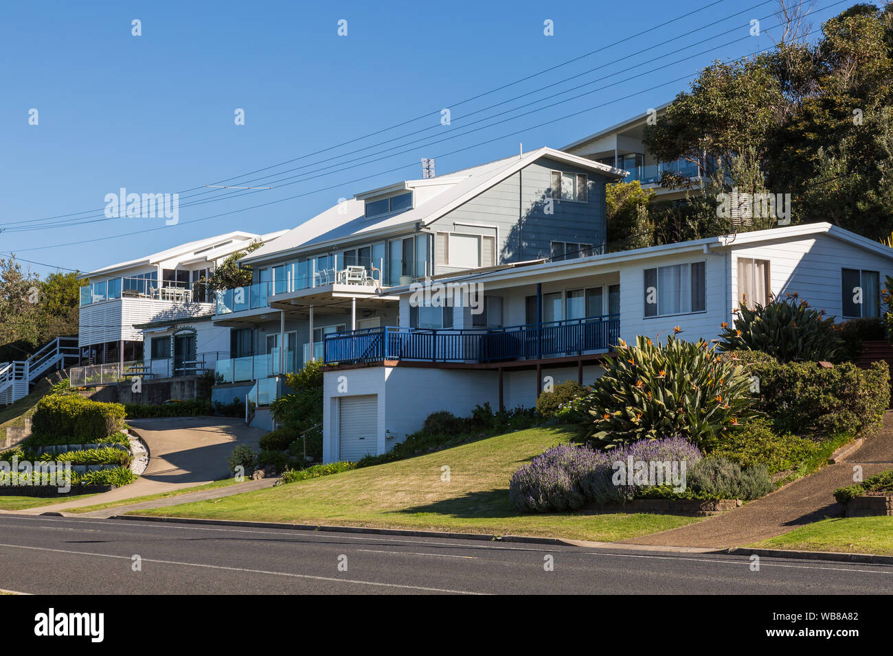 Viste generali di Mollymook Beach, Ulladulla, NSW Australia. Foto Stock