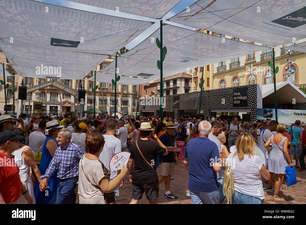 Plaza de la Constitución. Fiera di Málaga 2019. Spagna. Foto Stock