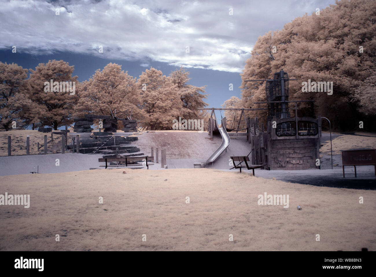 Parco a infrarossi & Paesaggio fotografie scattate in Bristol REGNO UNITO. Foto Stock