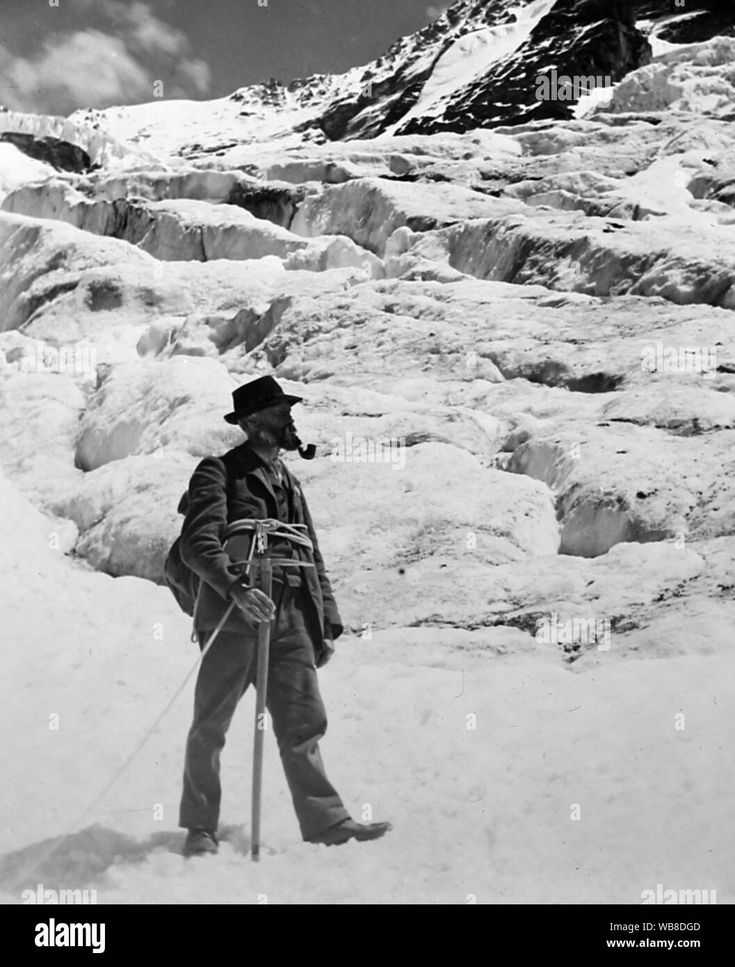 Una guida di montagna, Grindelwald, Svizzera, PERIODO VITTORIANO Foto Stock