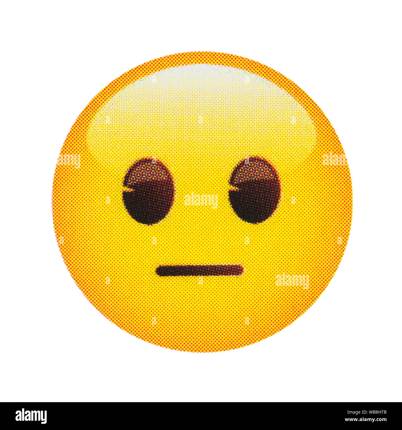 Volto inespressivo emoticon Foto Stock