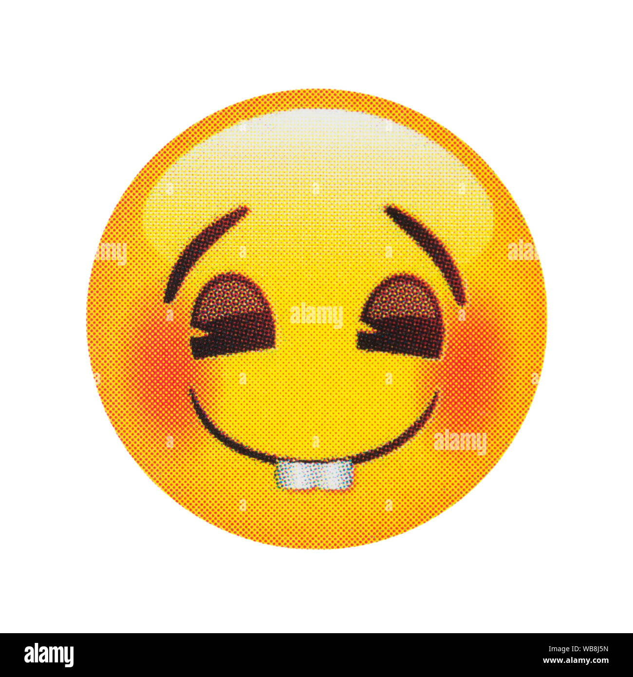 Denti Buck faccia emoticon Foto Stock