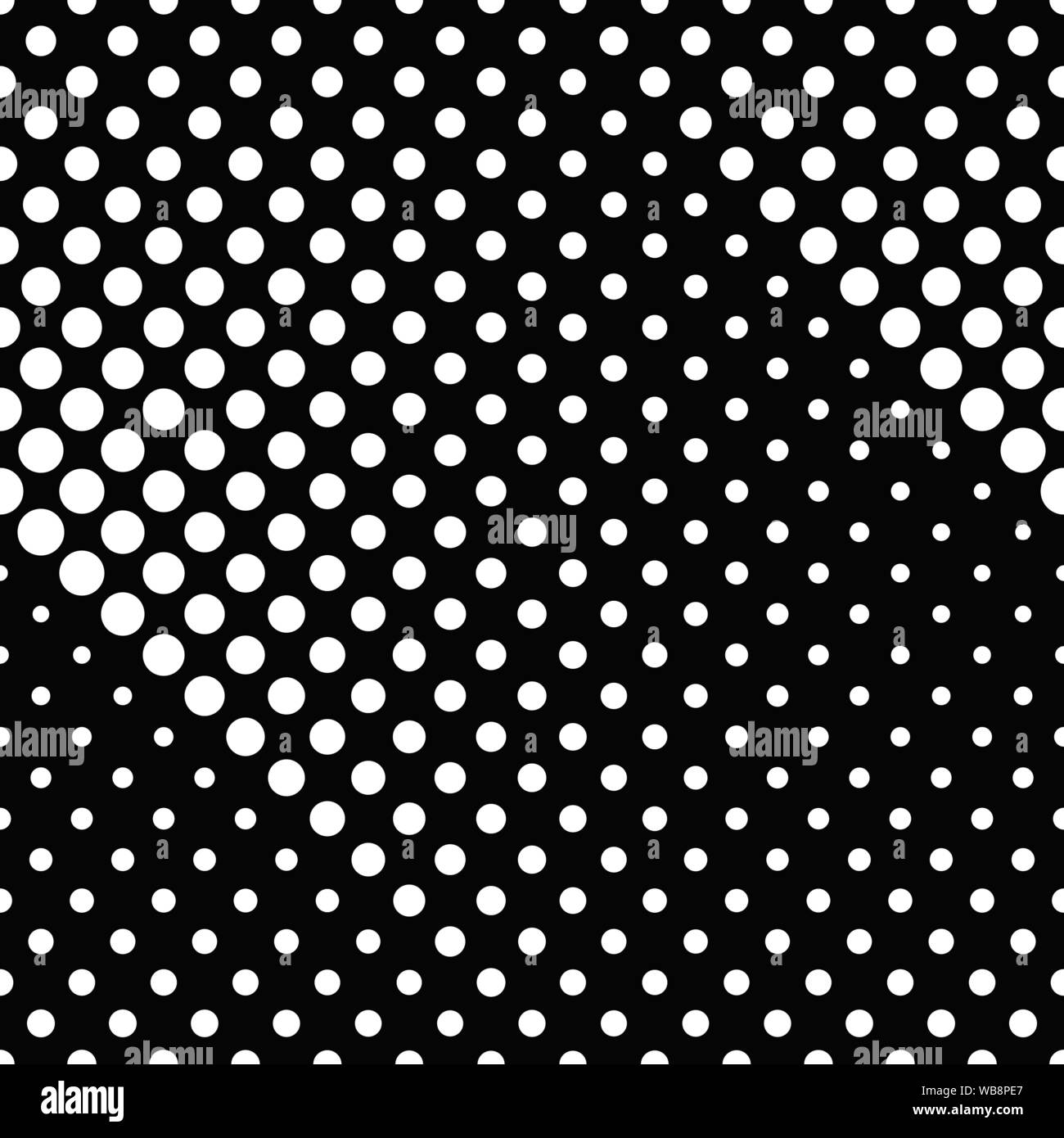 Bianco e nero punto geometrico sfondo pattern - abstract vector graphic design Illustrazione Vettoriale