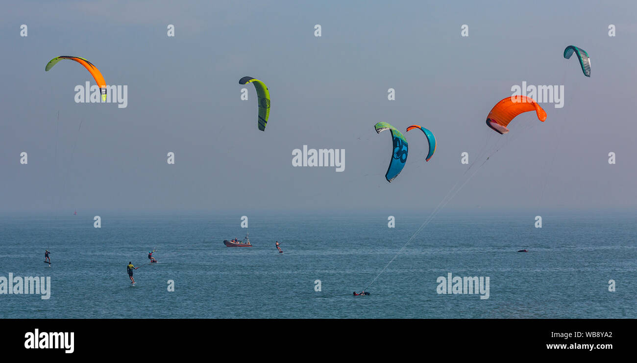 2019 nazionale di freestyle campionati di Kitesurf a Ramsgate Foto Stock