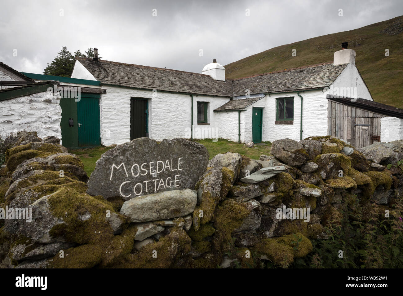 Il Cottage Mosedale bothy nel Lake District inglese Foto Stock