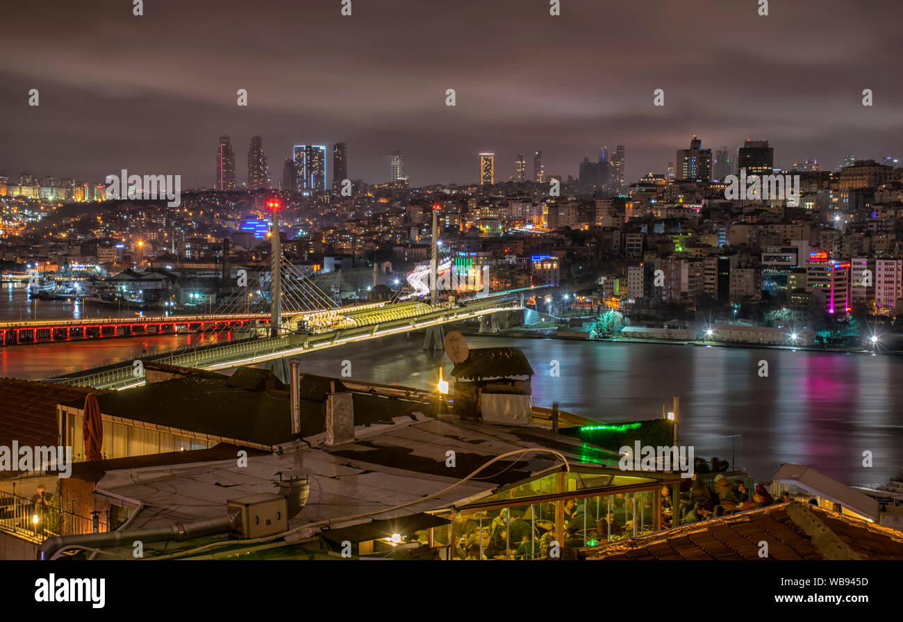 Una bellissima vista da Istanbul Foto Stock