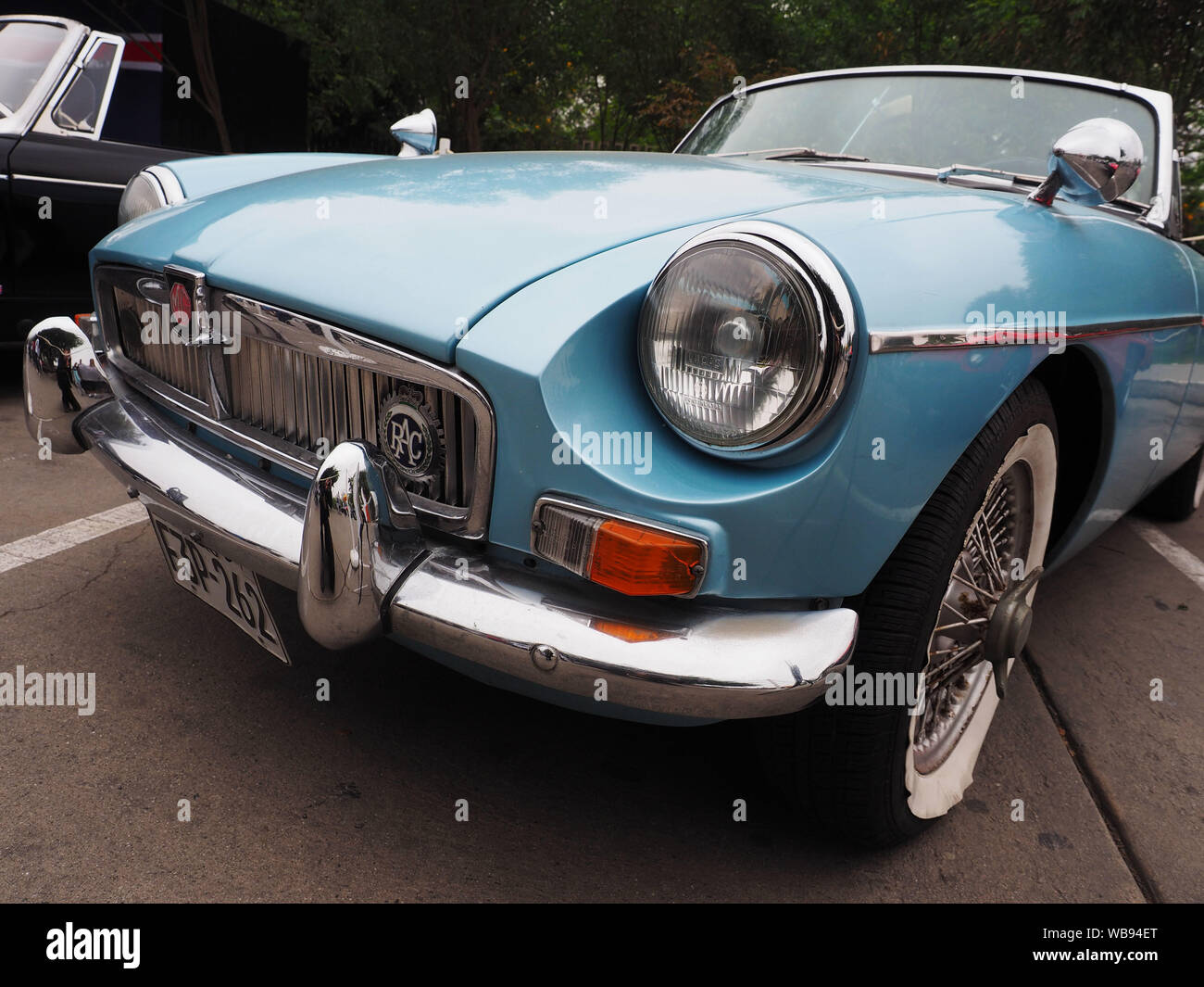 MGB roadster convertibile al 6° Mostra della British Classic Cars a Lima, organizzato dall'antica Automobile Club del Perù - CAAP Foto Stock