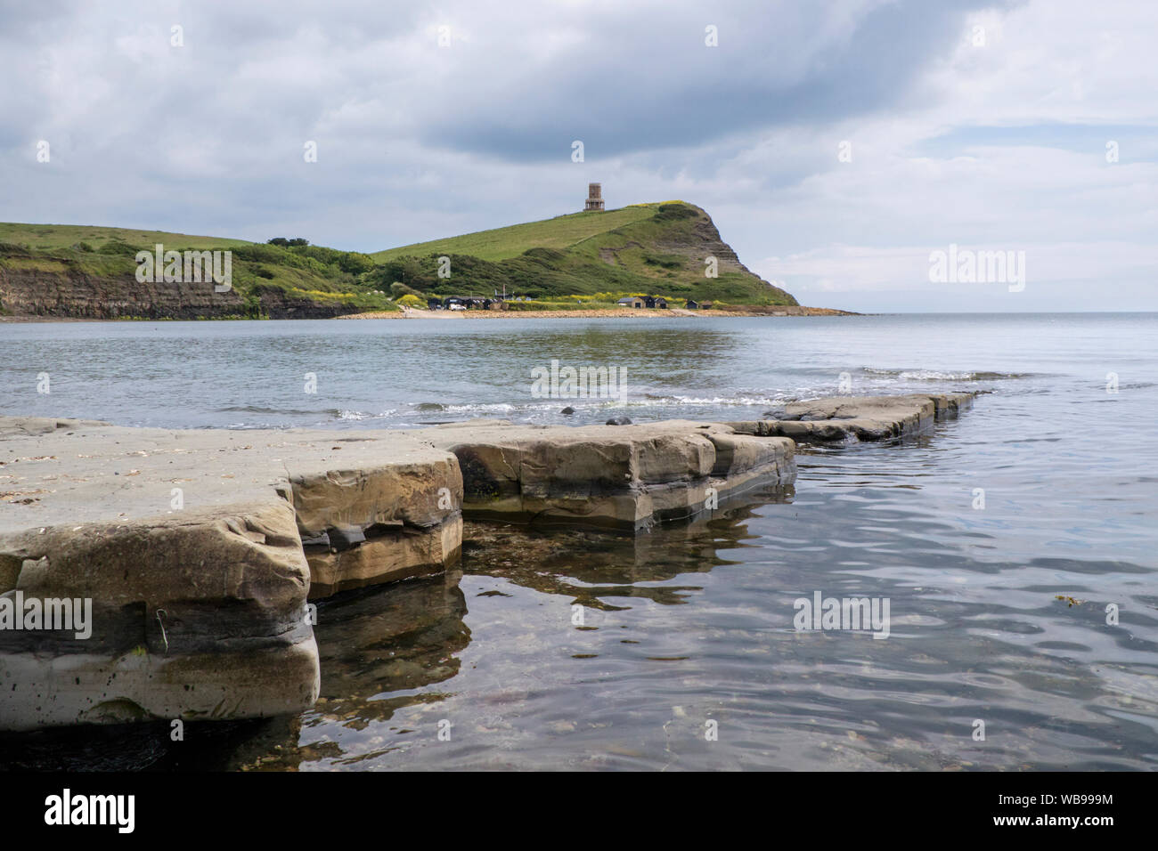 Kimmeridge Bay su Jurassic Coast un sito del Patrimonio Mondiale nel Dorset, England, Regno Unito Foto Stock