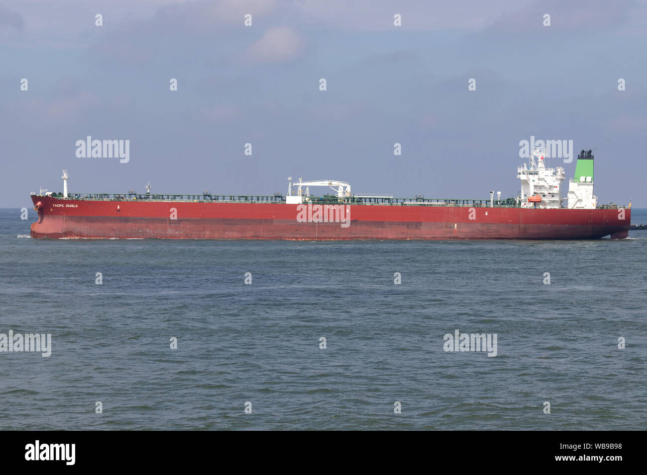 Olio greggio tanker PACIFIC gioielli di Rotterdam in uscita Foto Stock