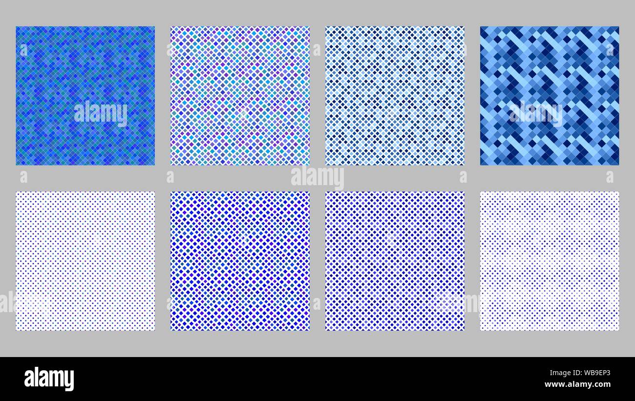 Quadrato geometrico sfondo pattern impostato - abstract vettore grafico da piazze in diagonale Illustrazione Vettoriale