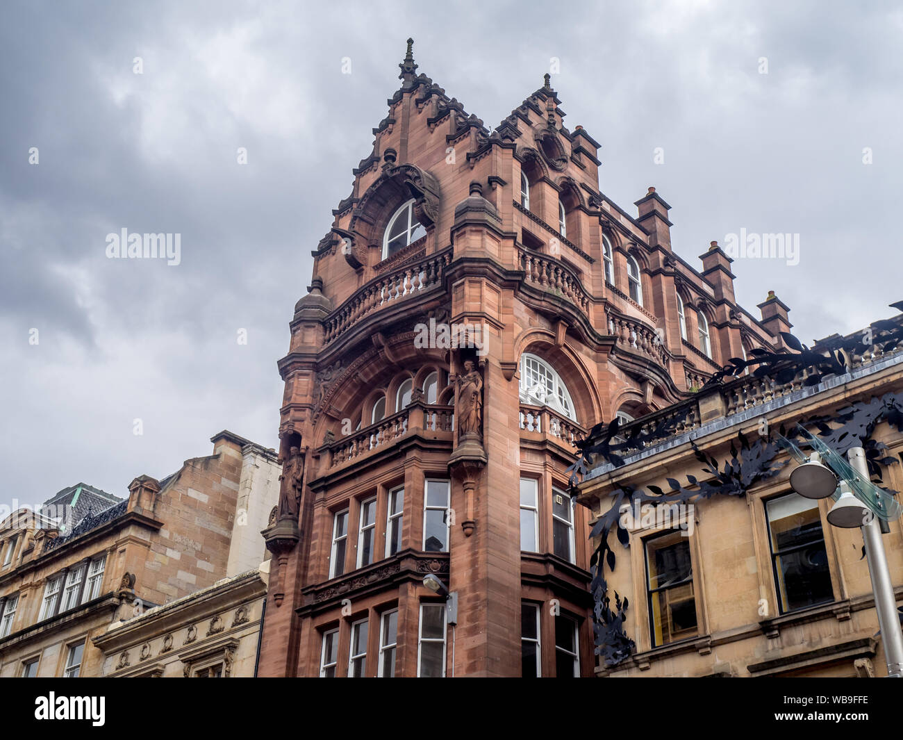 Architettura vittoriana nel cuore di Glasgow, Scozia. Foto Stock