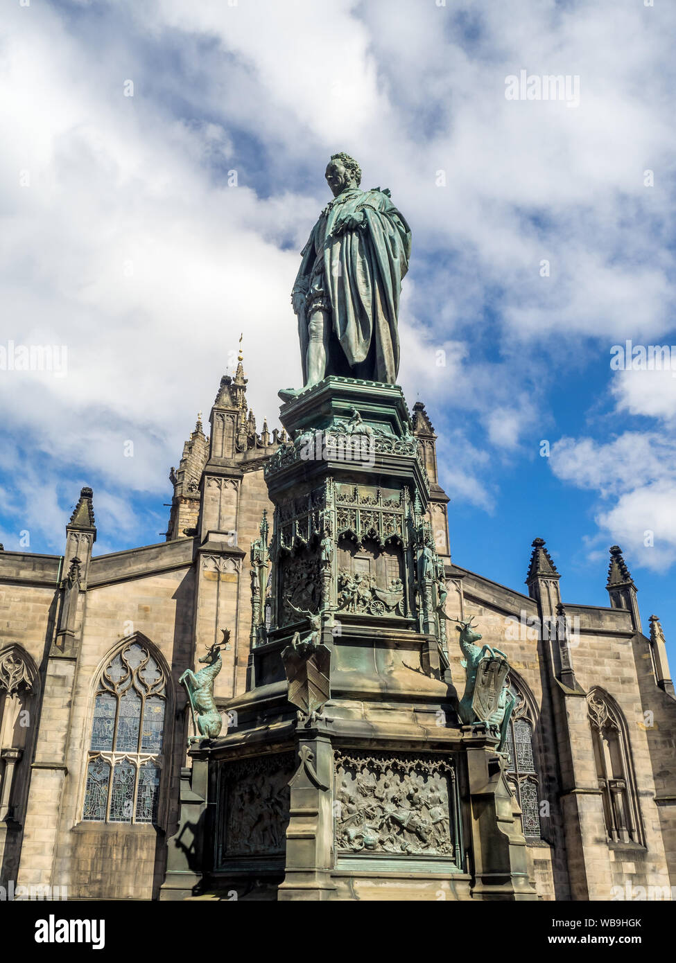La Cattedrale di St Giles, più appropriatamente denominata alta Kirk di Edimburgo, è il principale luogo di culto della Chiesa di Scozia a Edimburgo Foto Stock