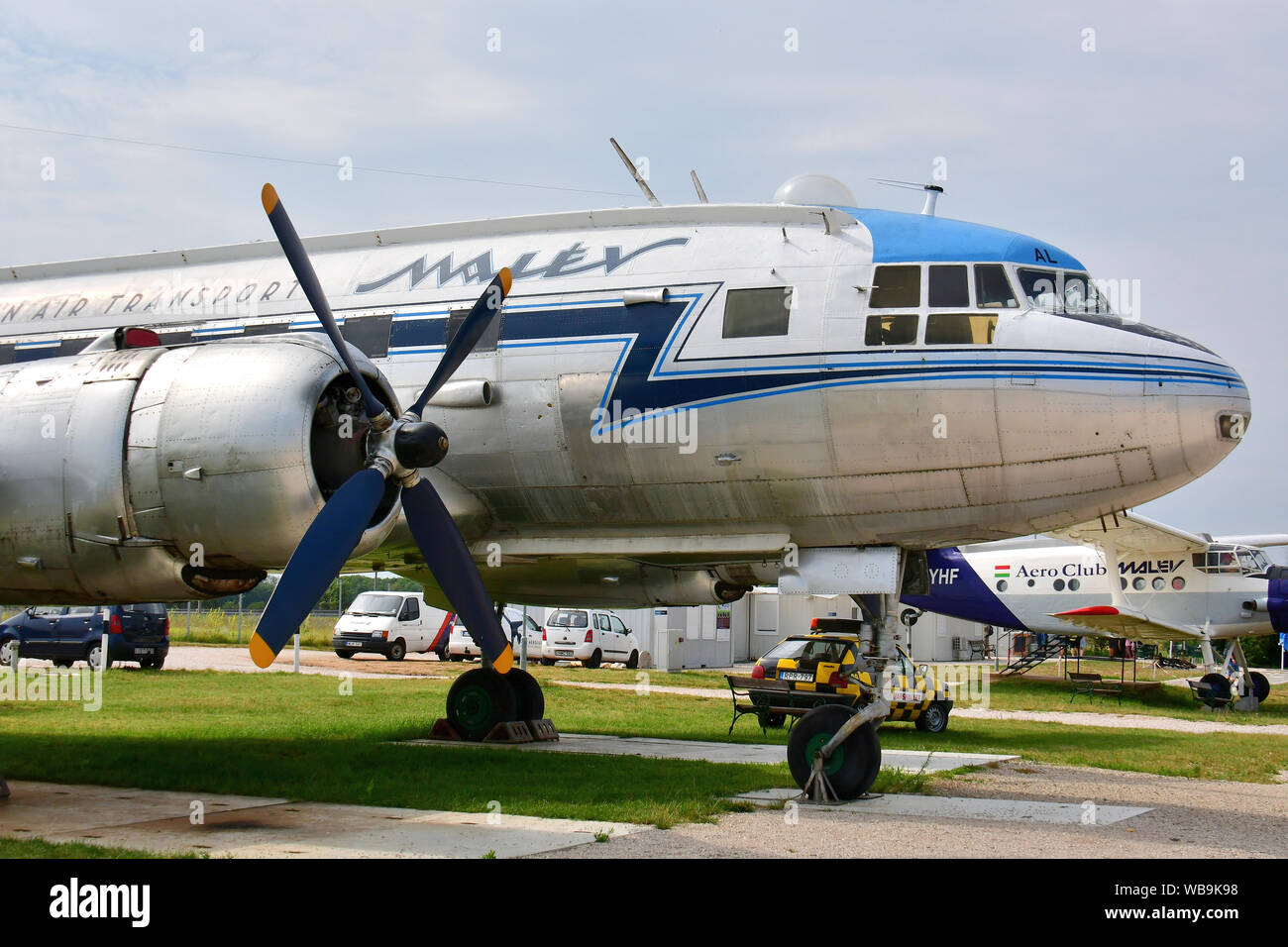Ilyushin IL-14T aereo, Aeropark è un open-air aviation museum accanto a Piazza Ferenc Liszt International Airport, Budapest, Ungheria Magyarország, Europa Foto Stock