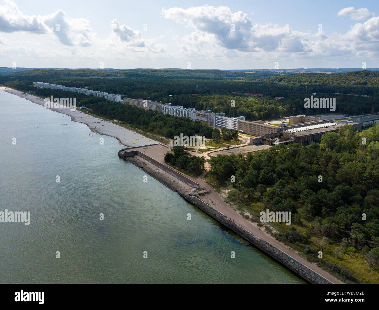 Vista aerea sulla prora, un massiccio progetto costruito dalla Nazi-Regime Foto Stock