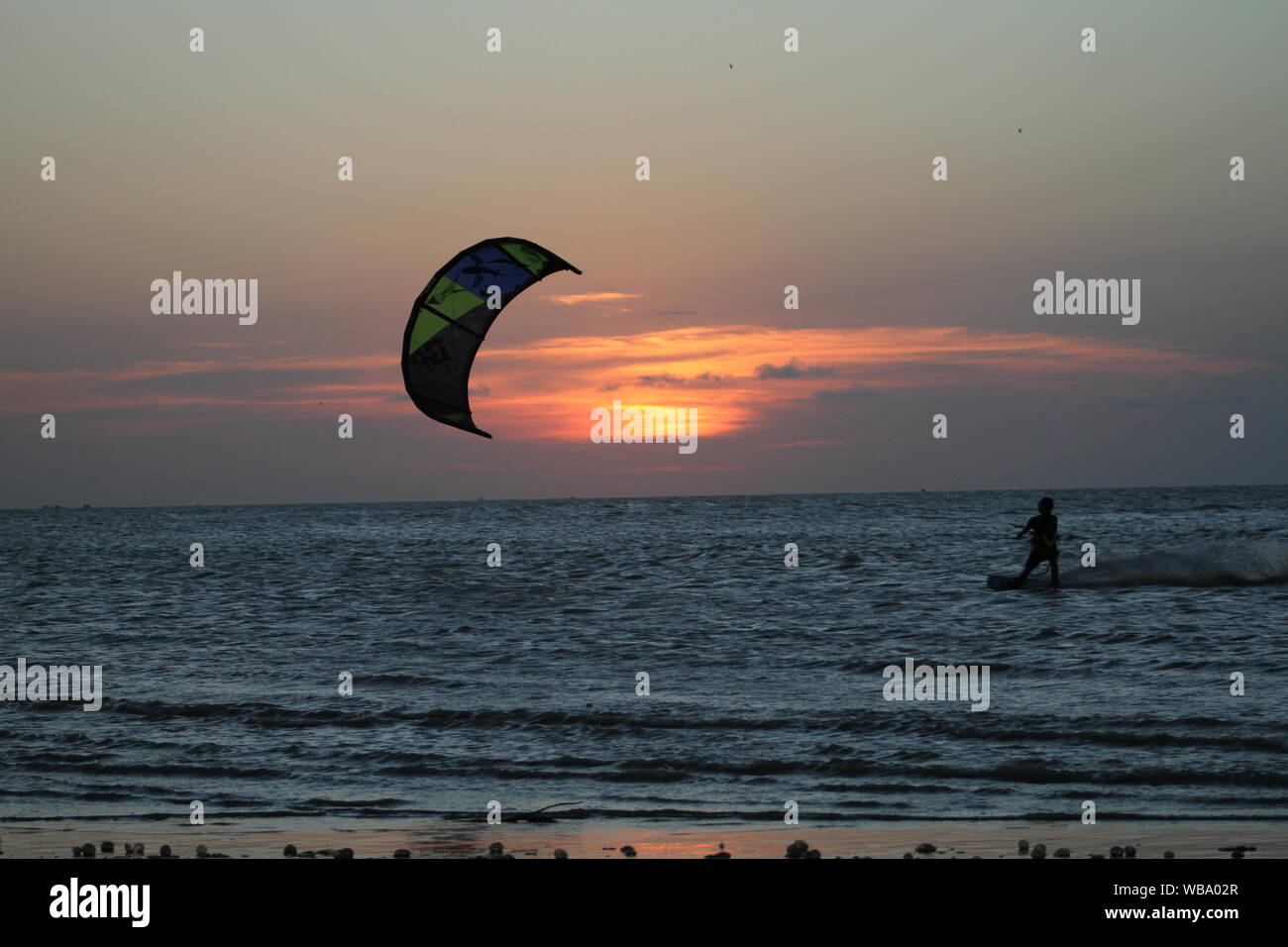 Tramonto a Punta Rasa, San Clemente del Tuyu, Buenos Aires Foto Stock