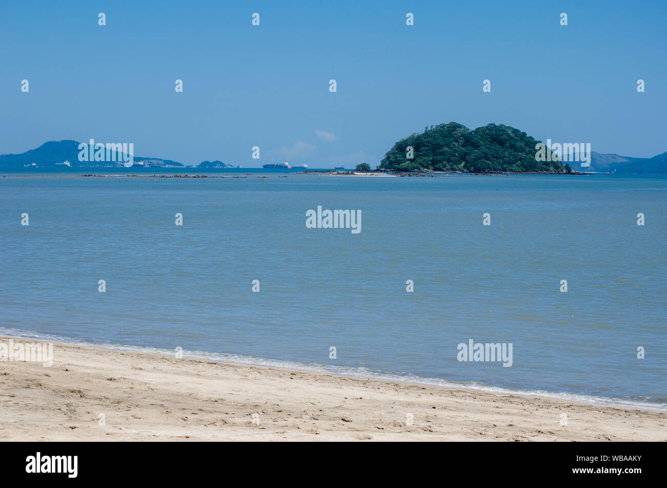 Il paesaggio come visto da Playa Venado a Veracruz Foto Stock