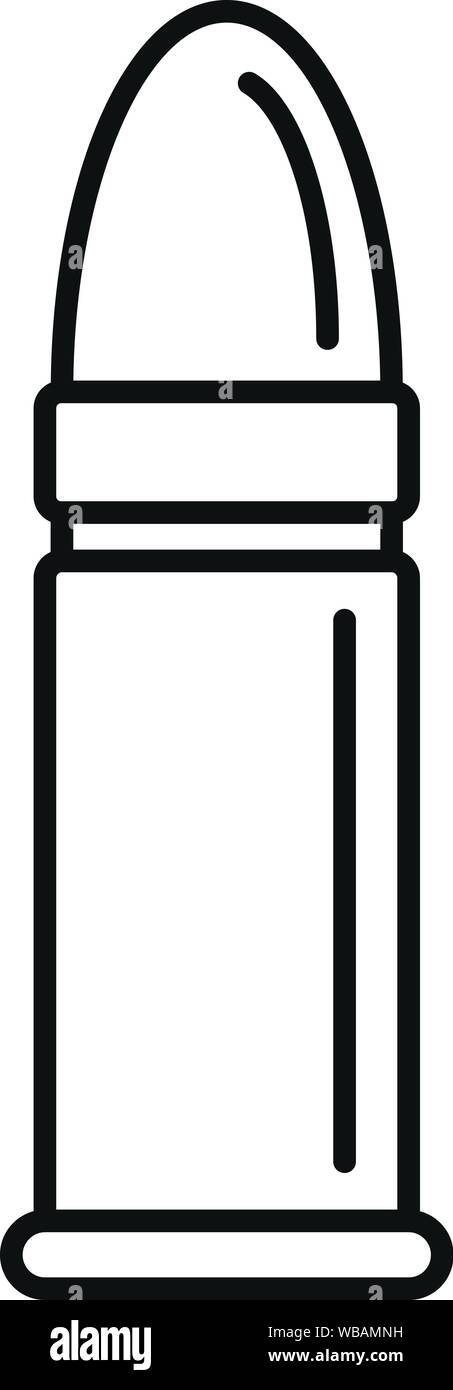 Il biathlon bullet icona. Delineare il biathlon bullet icona vettoriali per il web design isolato su sfondo bianco Illustrazione Vettoriale