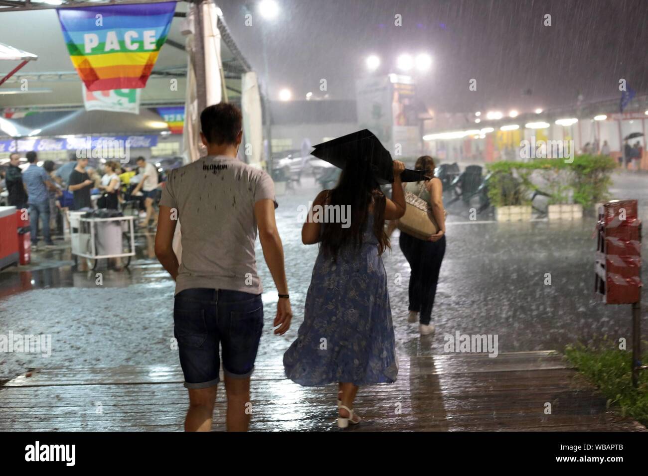 Festa provinciale di l'Unita ' (ROBERTO BRANCOLINI/fotogramma, Modena - 2019-08-24) p.s. la foto e' utilizzabile nel rispetto del contesto in cui e' stata scattata, e senza intento diffamatorio del decoro delle persone rappresentate Foto Stock