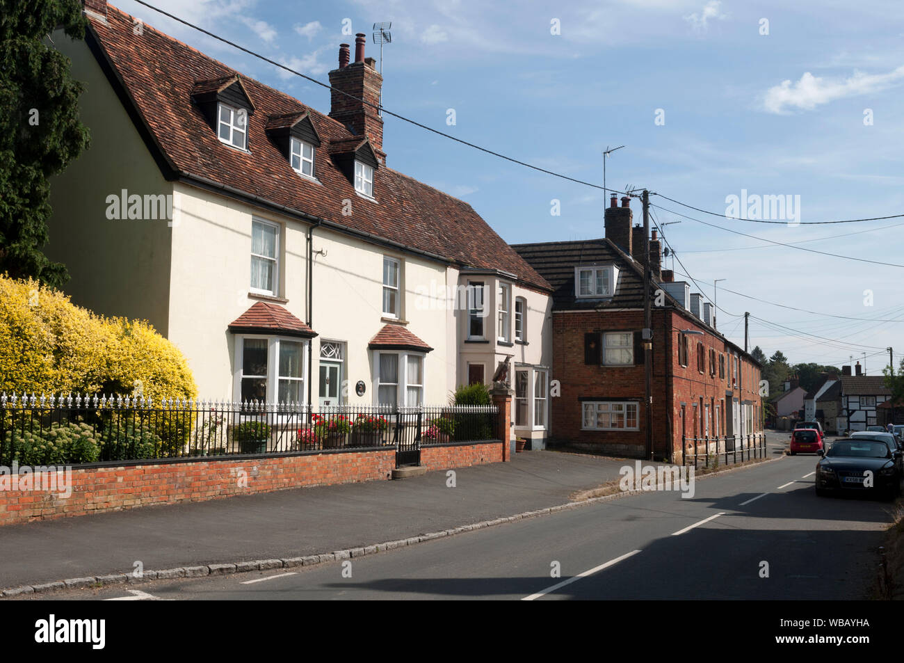 Main Street, Tingewick village, Buckinghamshire, Inghilterra, Regno Unito Foto Stock