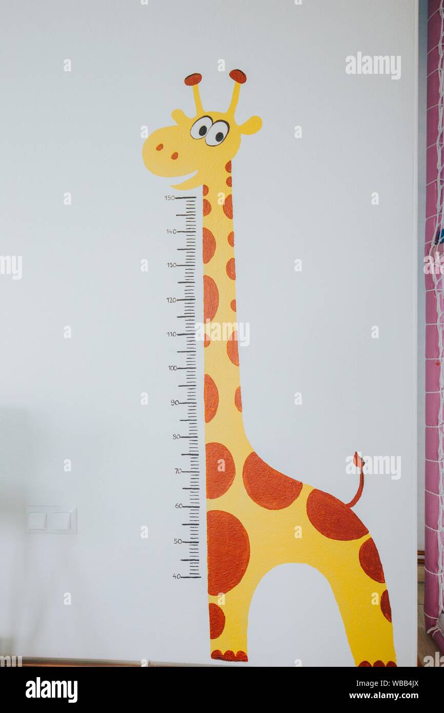 Miyotaa Tenda Doccia Con Giraffa E Cuori Ad Acquerello - 152x180 Cm, Poliestere Con Ganci