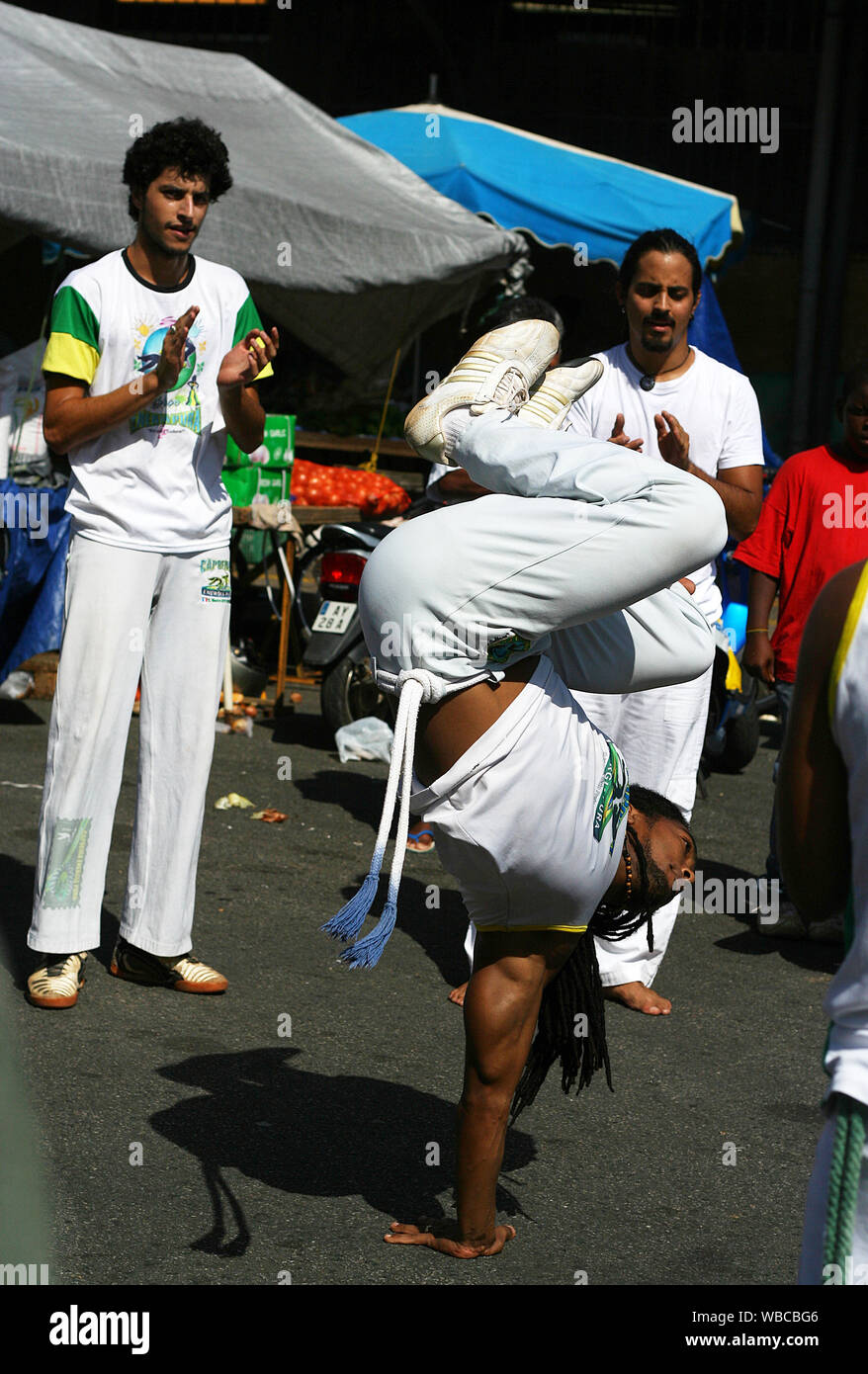 capoeira ballerini in guyana francese, cayenne Foto Stock
