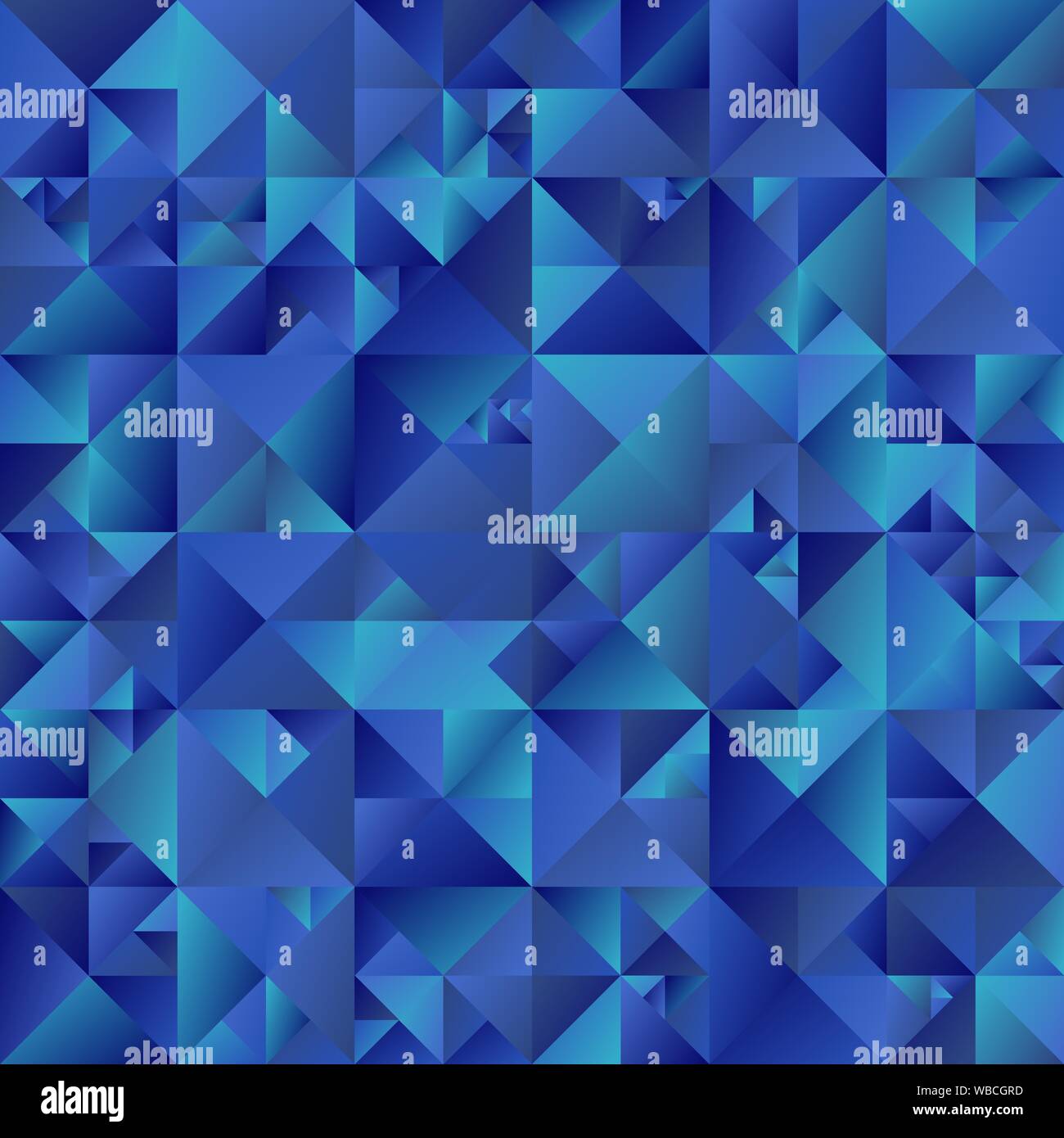 Gradiente geometriche poligonali triangolo - sfondo blu astratto disegno vettoriale Illustrazione Vettoriale