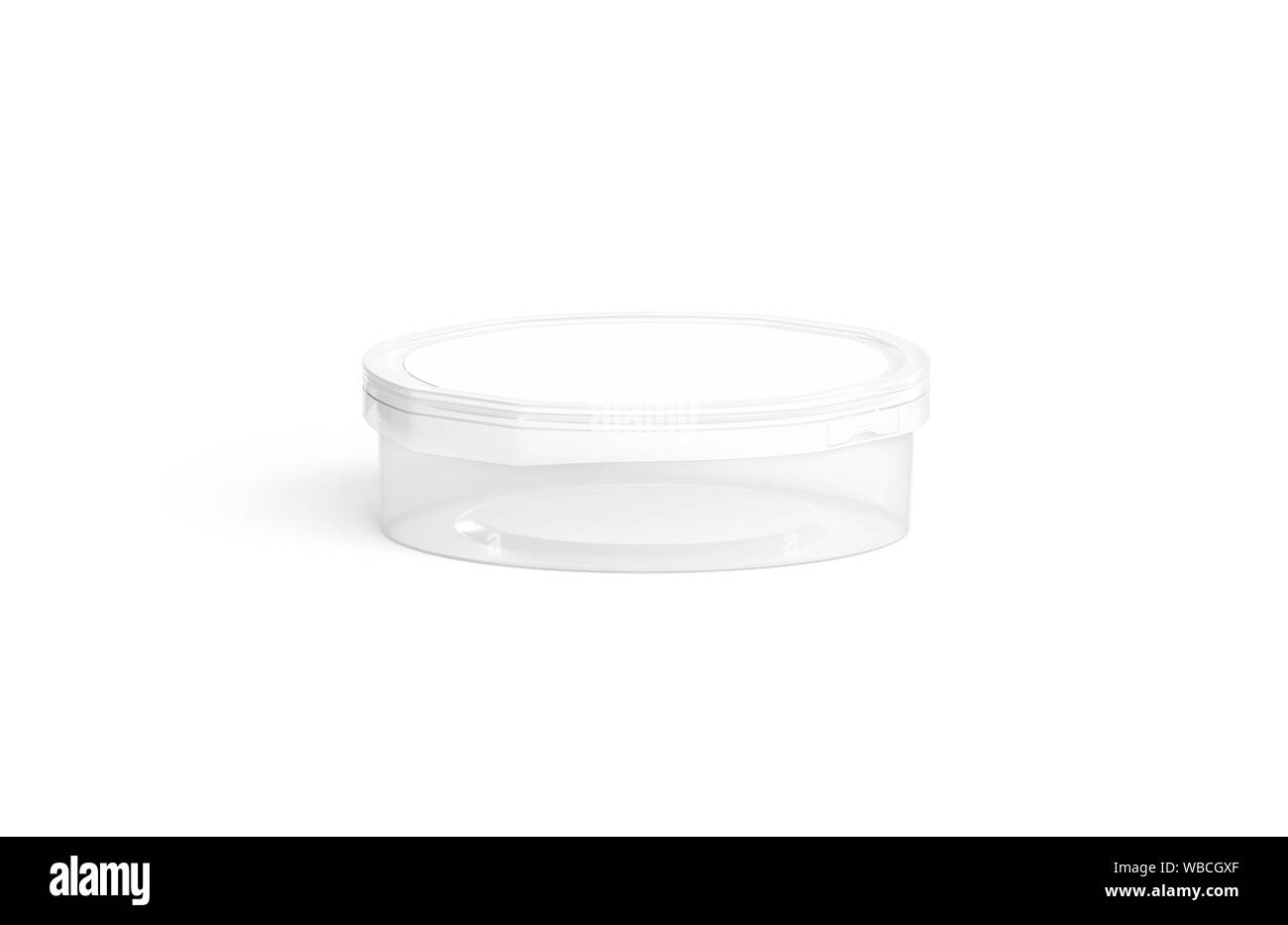 Secchio bianco in plastica trasparente con coperchio mockup, isolato Foto  stock - Alamy