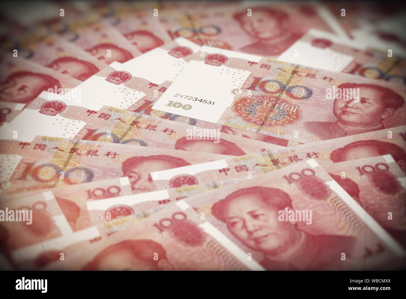 Yuan Cinese - Denaro - 3D Rendering Foto Stock