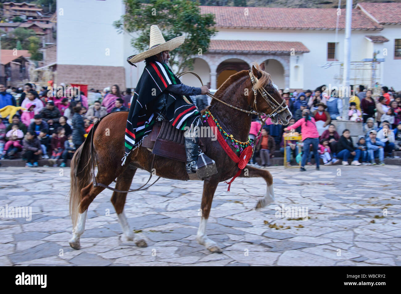 La Virgen del Carmen Festival, tenutosi a Pisac e Paucartambo, Perù Foto Stock