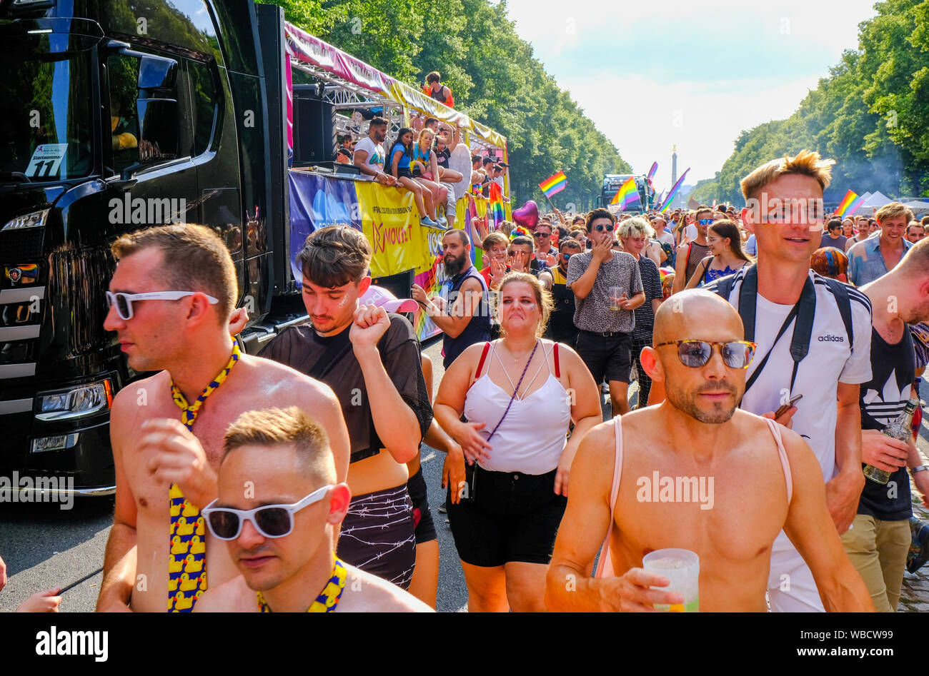 Berlin Christopher Street Day Gay Pride Parade Foto Stock