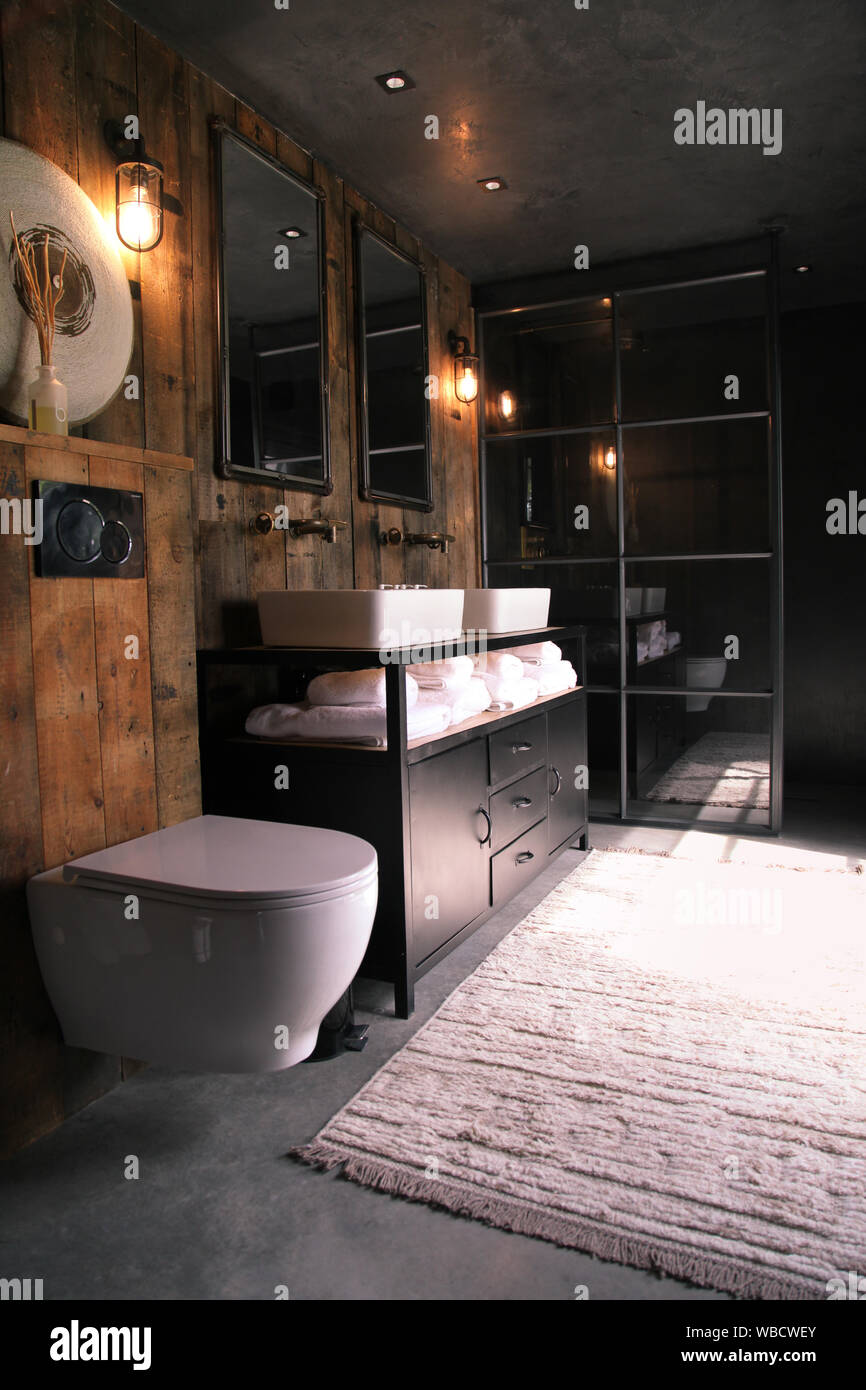 Bagno al Lion Lodge, Port Lympne Wild Animal Park Foto Stock