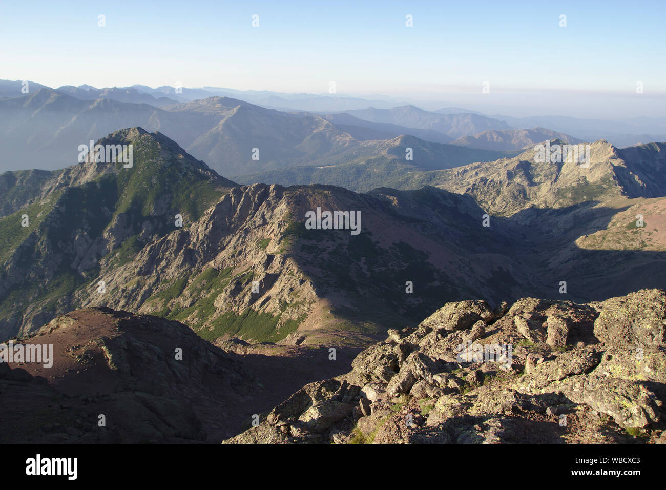 Col de Vergio dalla Paglia Orba, Francia, Corsica Foto Stock
