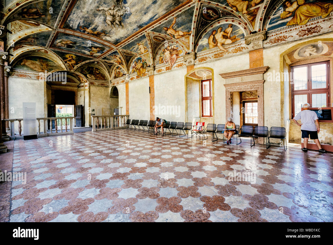 Trento (Italia) - Castello del Buonconsiglio, Loggia del Romanino Foto Stock
