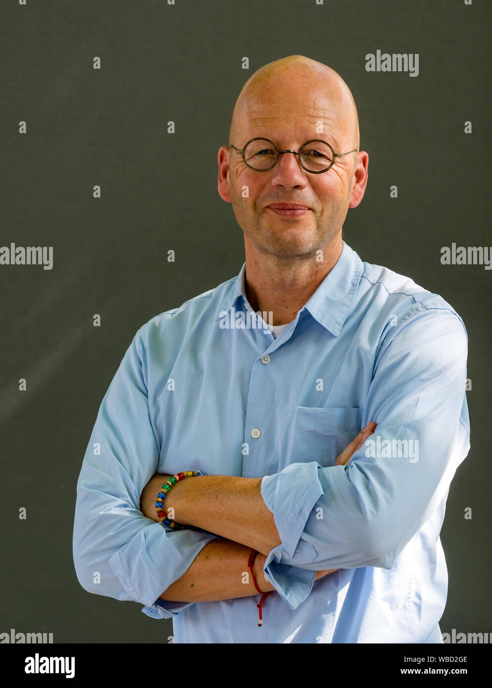 Edimburgo, Scozia, Regno Unito, 26 agosto 2019. Edinburgh International Book Festival. Nella foto: Jan-Philipp Sendker, un romanziere tedesco ed ex corrispondente per la poppa, parla del suo thriller il lato lontano della notte al festival del libro Foto Stock